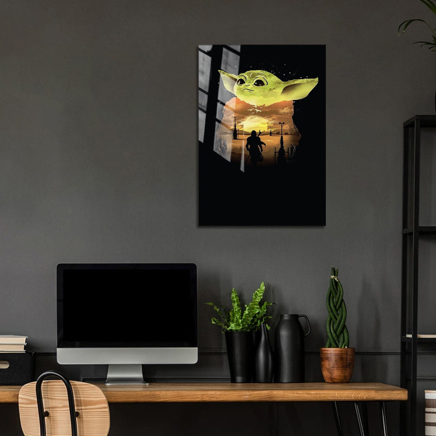 Flex Designs Metal Poster The Mandalorian Key Visual 5 x 7" Home Goods - TV Show 2019 TV Show Metal Poster