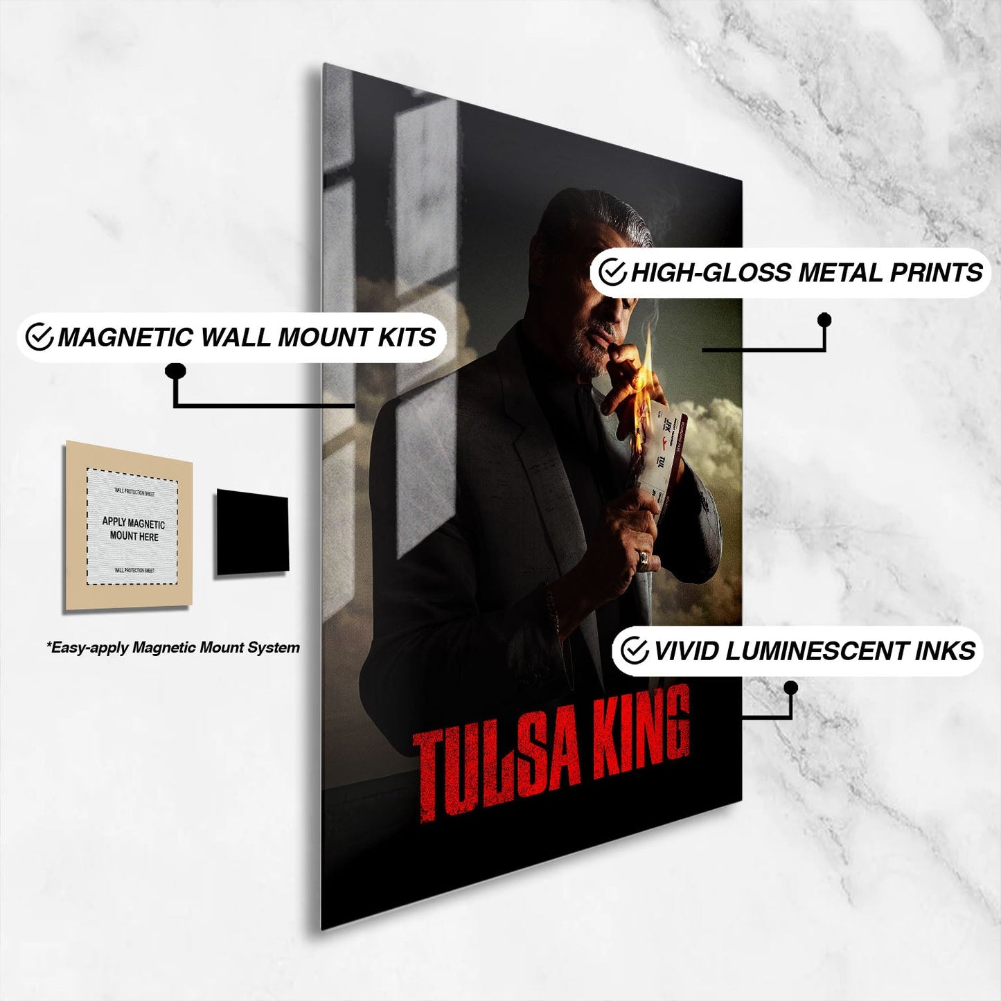 Flex Designs Metal Poster Tulsa King 16 x 24" Home Goods - TV Show 2022 TV Show Metal Poster