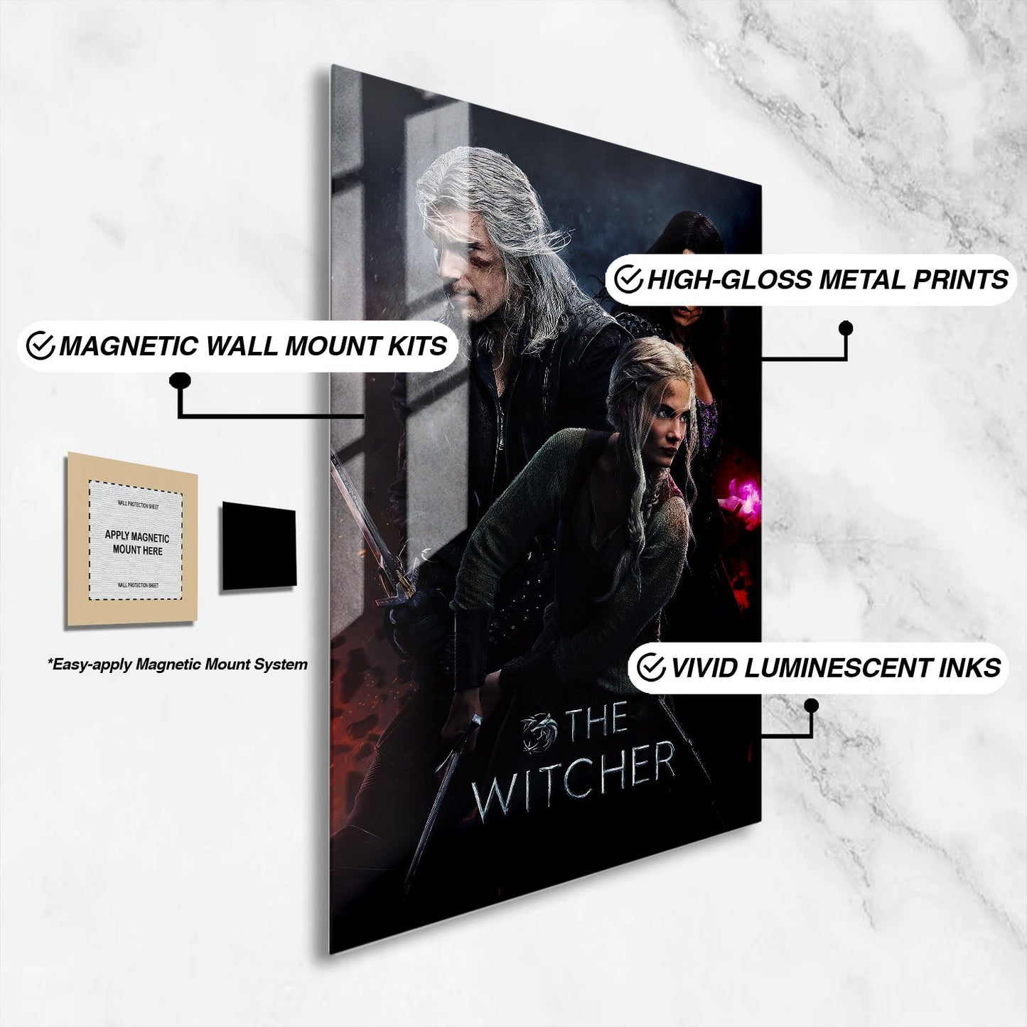 Flex Designs Metal Poster Witcher Season 3 16 x 24" Home Goods - TV Show 2023 TV Show Metal Poster
