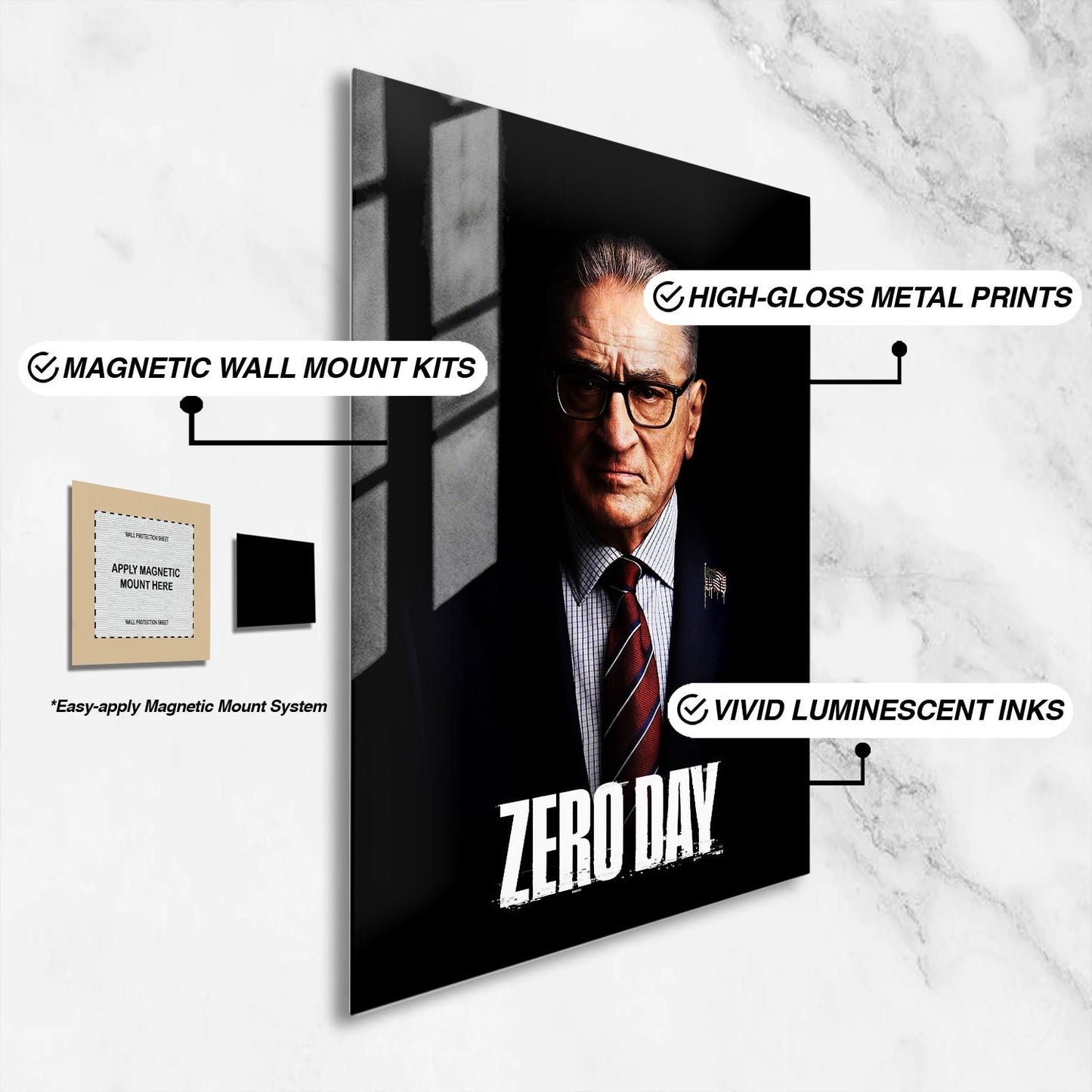 Flex Designs Metal Poster Zero Day 16 x 24" Home Goods - TV Show 2023 TV Show Metal Poster