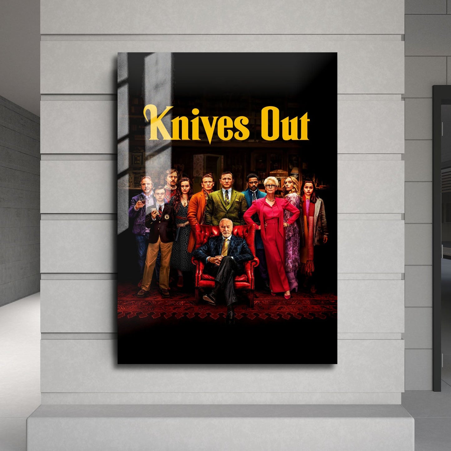 Flex Designs Metal Poster Knives Out Cover 24 x 36" Home Goods - Movie 2019 Movie Metal Poster