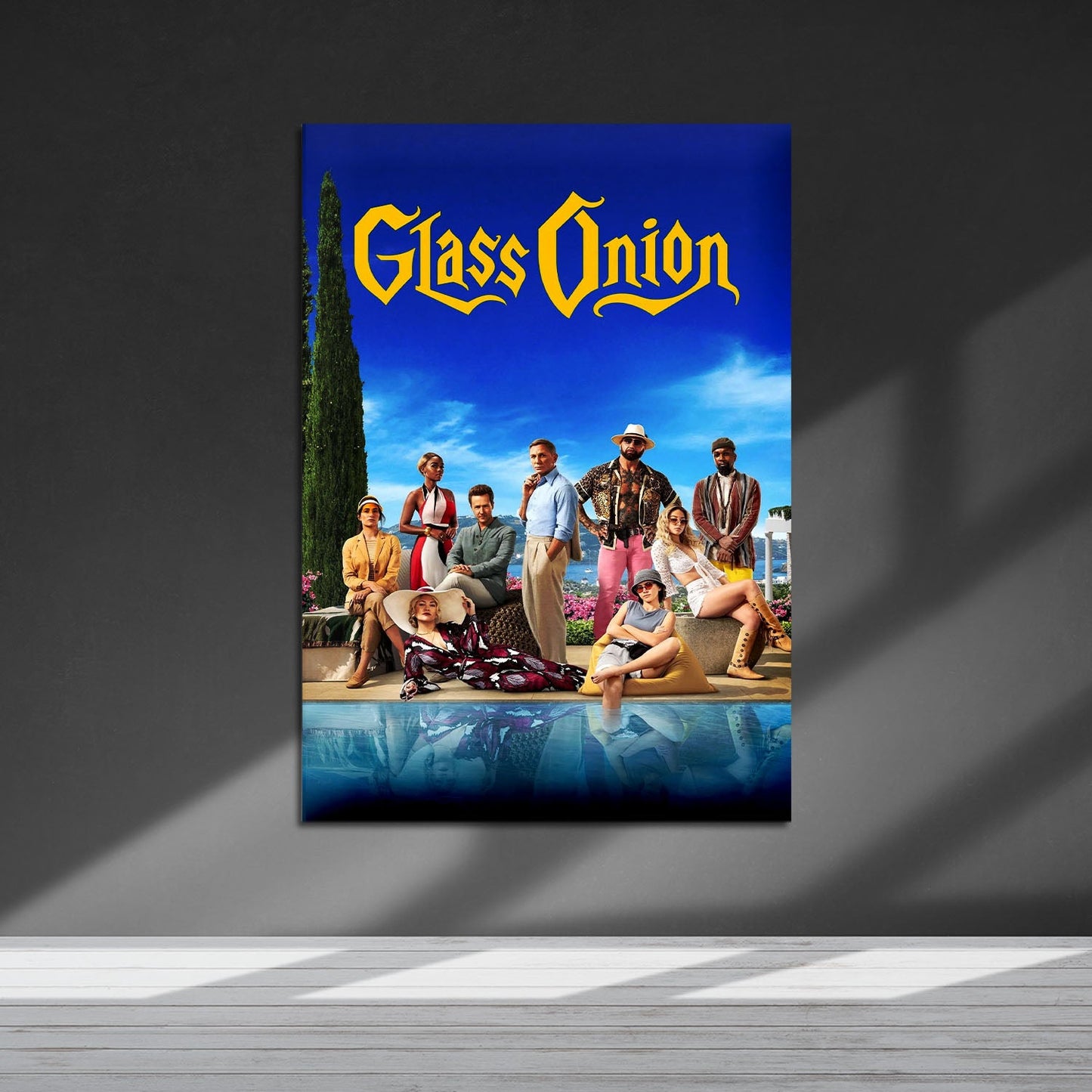 Flex Designs Metal Poster Knives Out - Glass Onion 5 x 7" Home Goods - Movie 2022 Movie Metal Poster