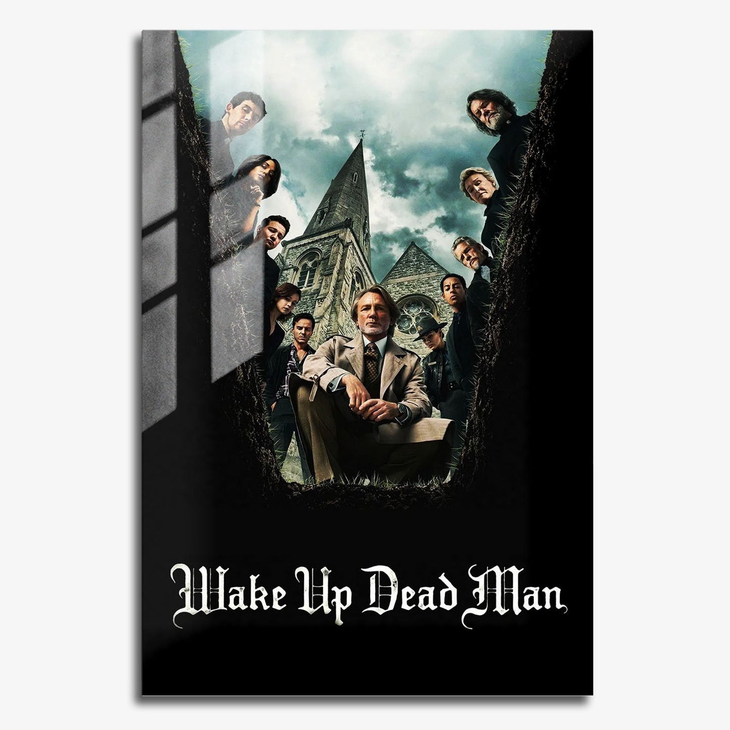 Flex Designs Metal Poster Knives Out - Wake Up Dead Man 11 x 17" Home Goods - Movie 2023 Movie Metal Poster