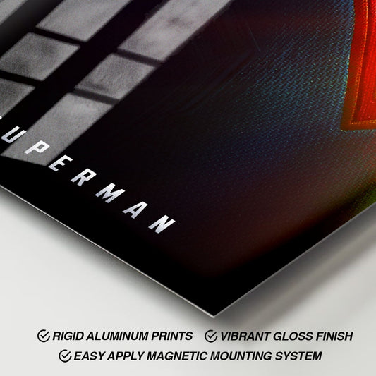 Flex Designs Metal Poster Superman 2025 Crest 11 x 17" Home Goods - Movie 2025 Movie Metal Poster