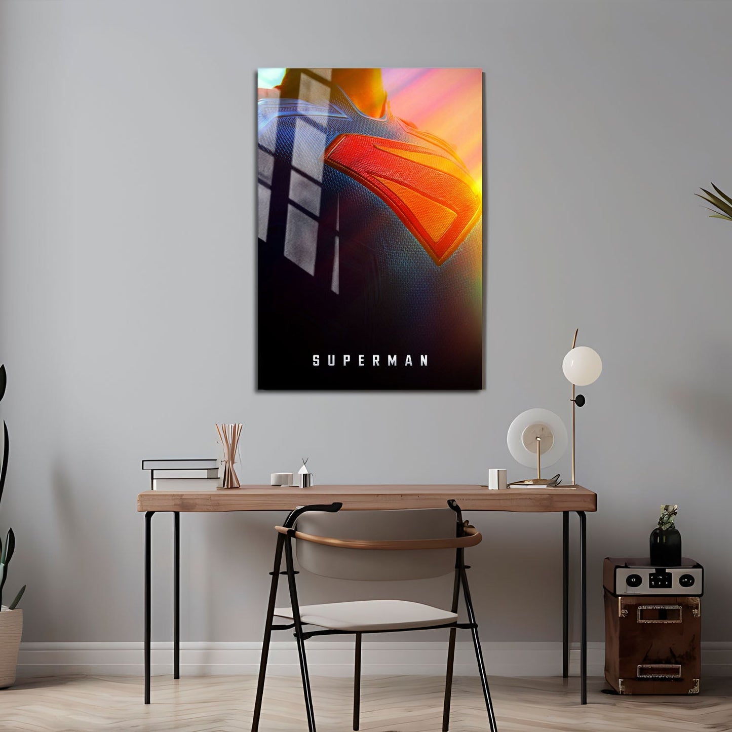 Flex Designs Metal Poster Superman 2025 Crest 24 x 36" Home Goods - Movie 2025 Movie Metal Poster