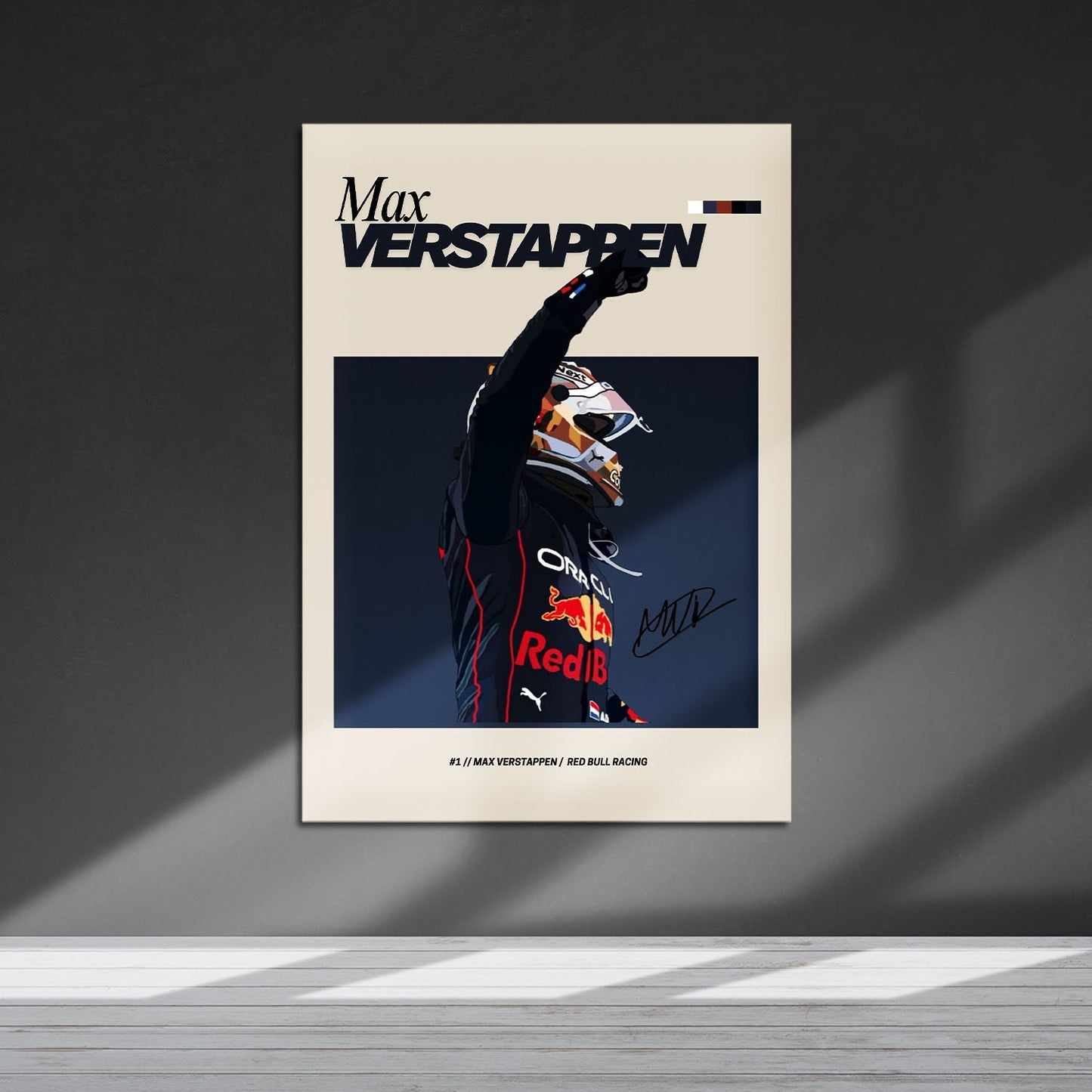 Flex Designs Metal Poster Max Verstappen Red Bull F1 FlexM 5 x 7" Home Goods - Sports Metal Poster
