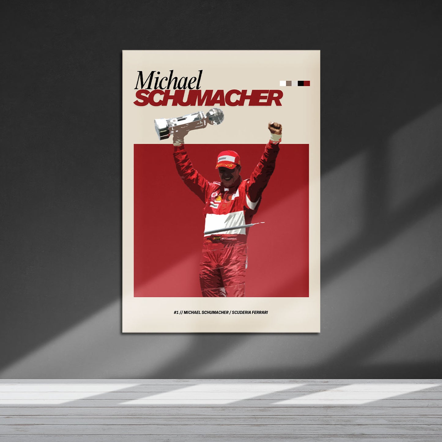 Michael Schumacher Ferrari F1 FlexM Metal Poster