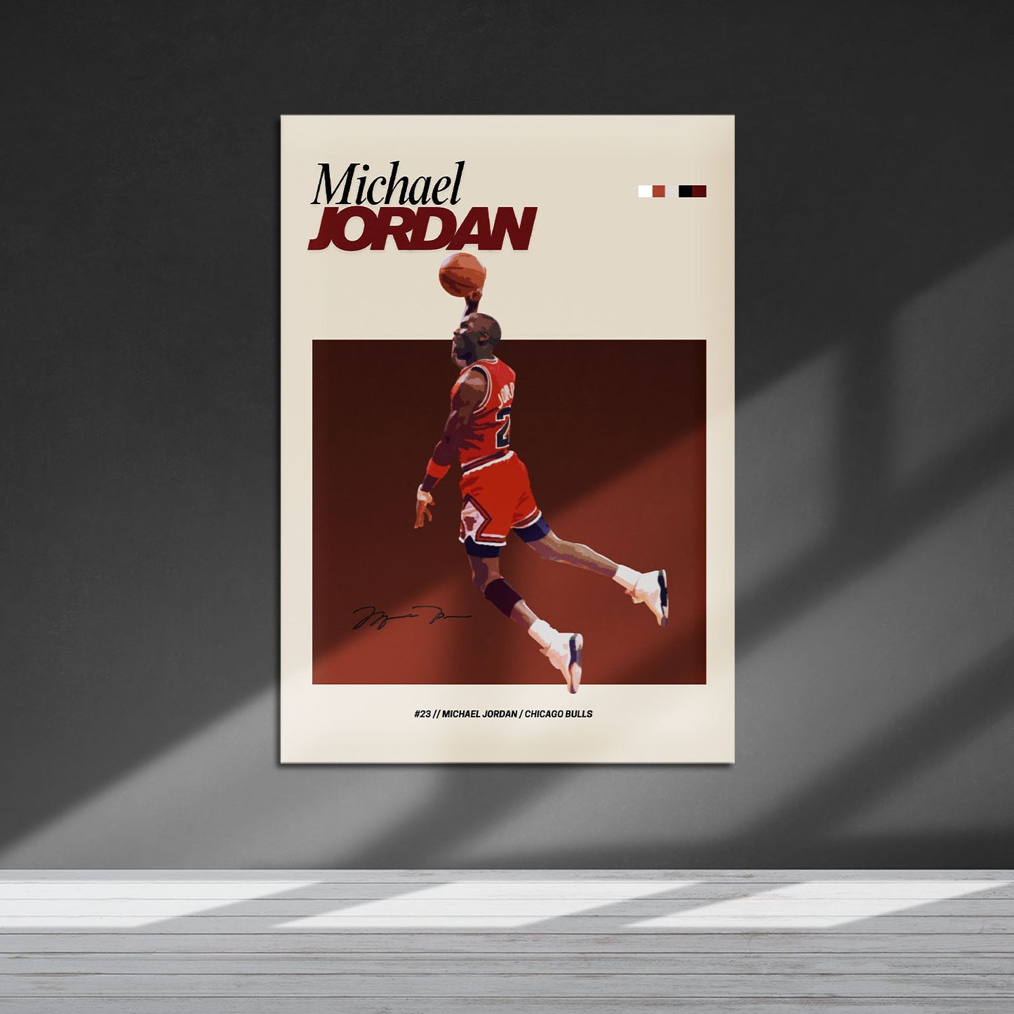 Flex Designs Metal Poster Michael Jordan NBA FlexM 5 x 7" Home Goods - Sports Metal Poster
