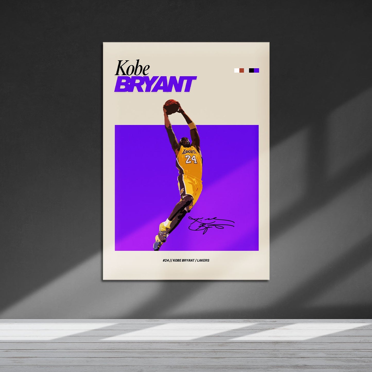 Flex Designs Metal Poster Kobe Bryant NBA FlexM 5 x 7" Home Goods - Sports Metal Poster