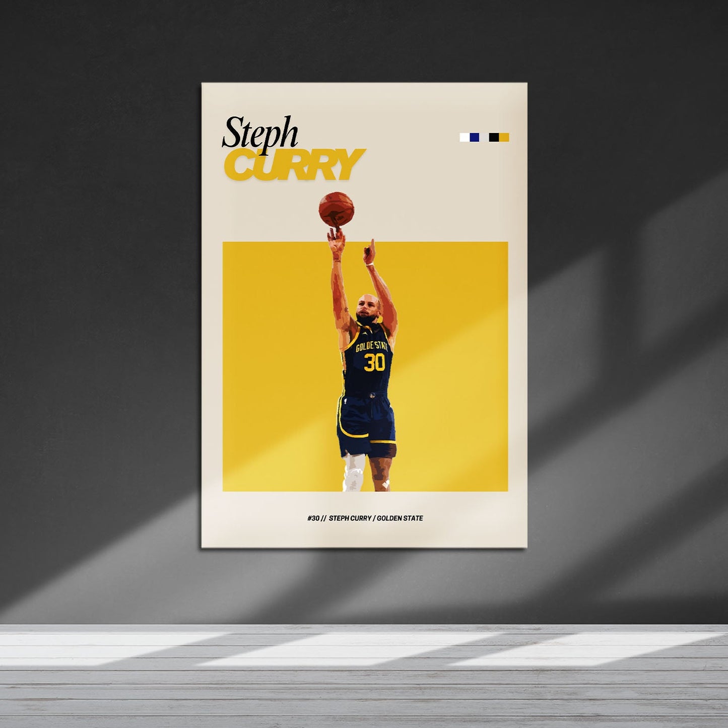 Flex Designs Metal Poster Steph Curry NBA FlexM 5 x 7" Home Goods - Sports Metal Poster