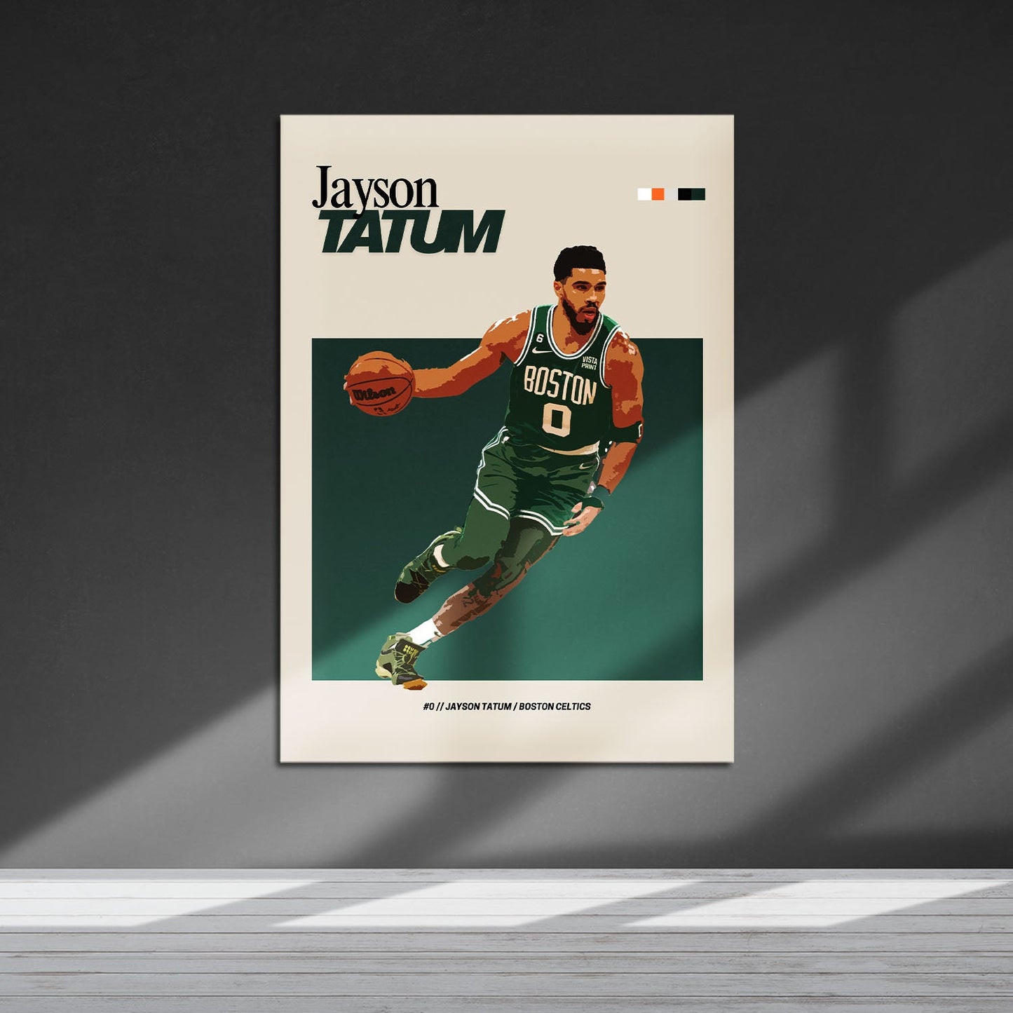 Flex Designs Metal Poster Jayson Tatum NBA FlexM 5 x 7" Home Goods - Sports Metal Poster