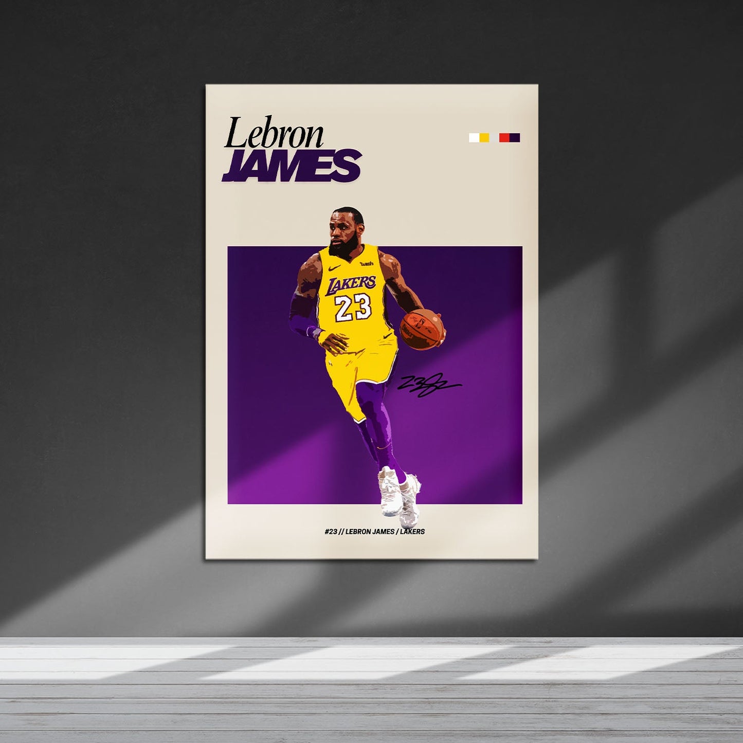 Flex Designs Metal Poster Lebron James NBA FlexM 5 x 7" Home Goods - Sports Metal Poster