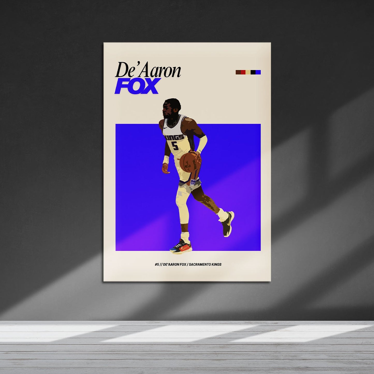 Flex Designs Metal Poster De'Aaron Fox NBA FlexM 5 x 7" Home Goods - Sports Metal Poster