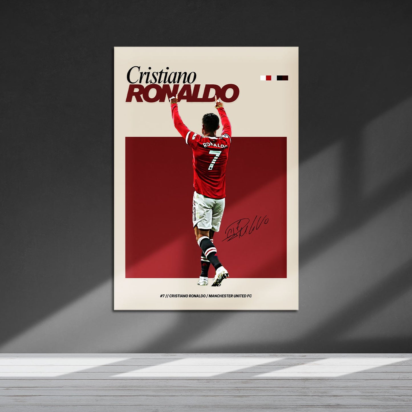 Flex Designs Metal Poster Cristiano Ronaldo FlexM 5 x 7" Home Goods - Sports Metal Poster