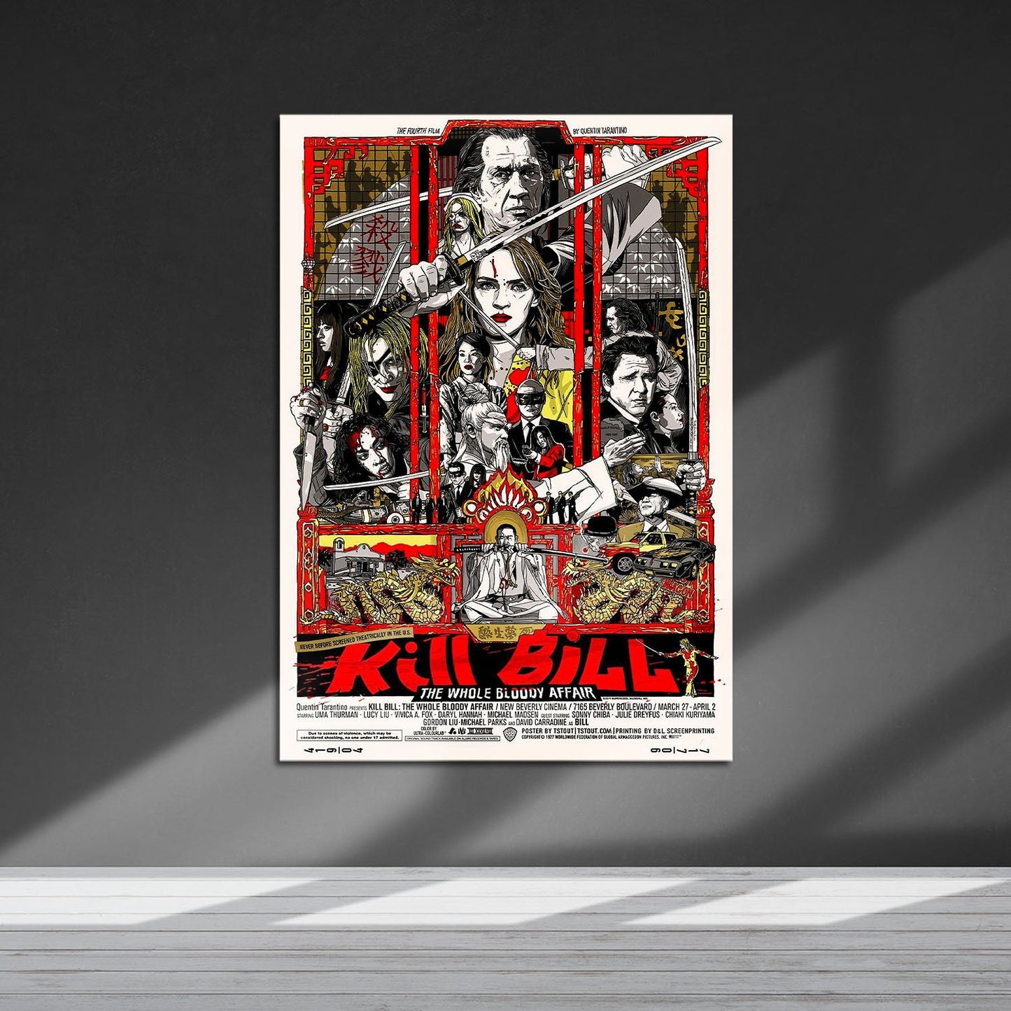 Flex Designs Metal Poster Kill Bill The Whole Bloody Affair Key Art 5 x 7" Home Goods - Movie 2011 Movie Metal Poster