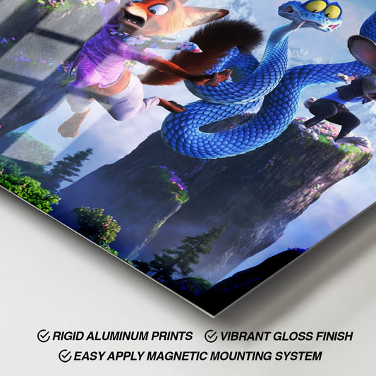 Flex Designs Metal Poster Zootopia 2 11 x 17" Home Goods - Movie 2025 Movie Metal Poster