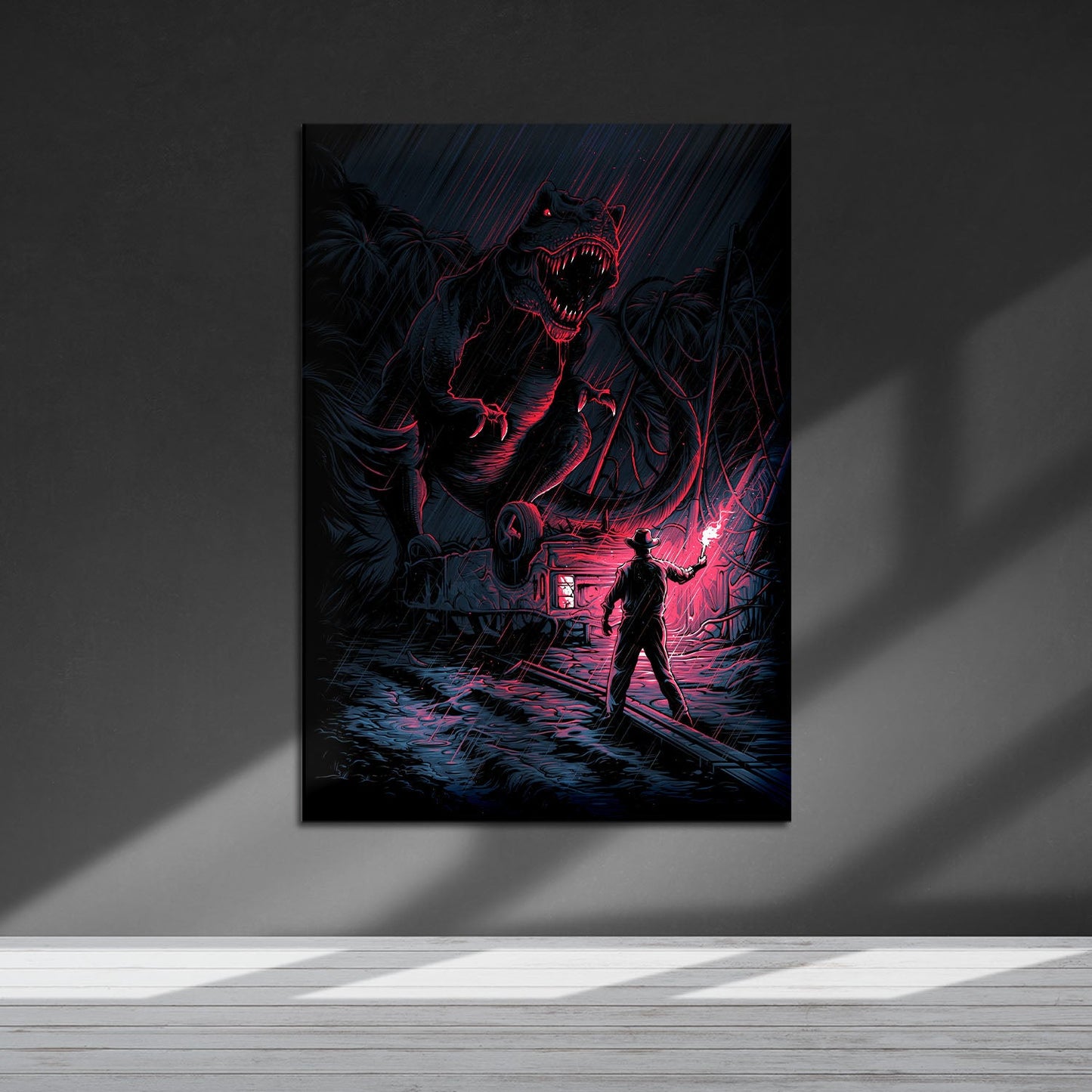 Flex Designs Metal Poster Jurassic Park Sketch 5 x 7" Home Goods - Movie 1993 Movie Metal Poster