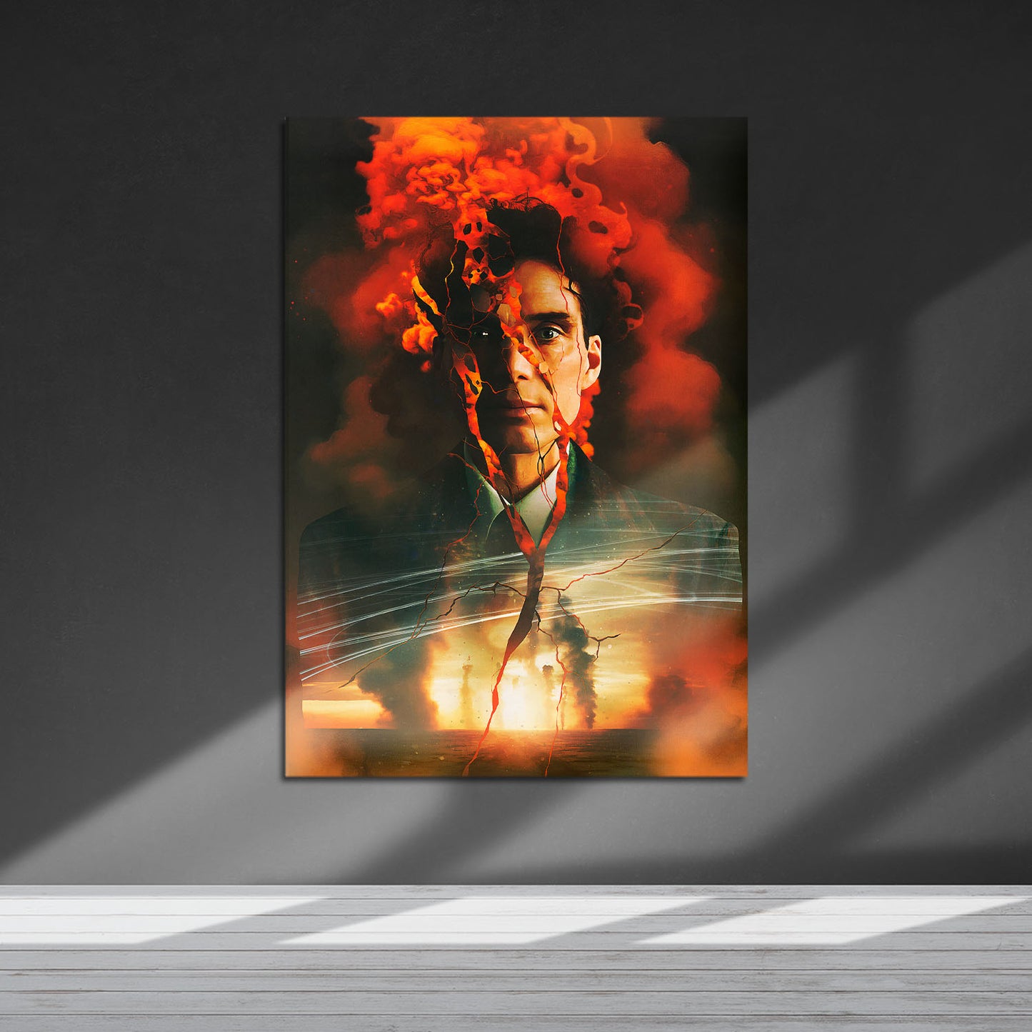 Flex Designs Metal Poster Oppenheimer Cartoon 5 x 7" Home Goods - Movie 2023 Movie Metal Poster