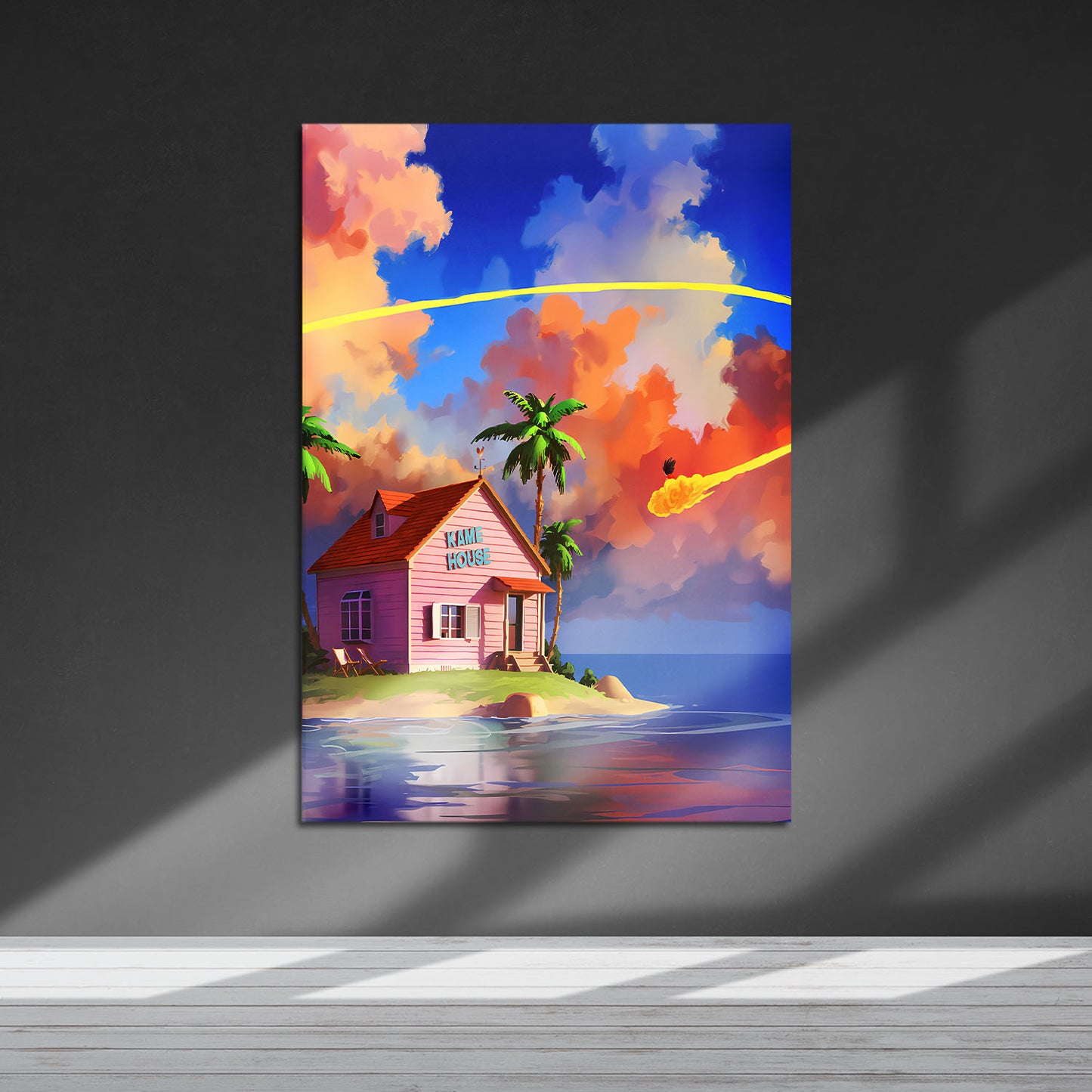 Flex Designs Metal Poster Dragon Ball Kame Island 5 x 7" Home Goods - TV Show 1986 TV Show Metal Poster