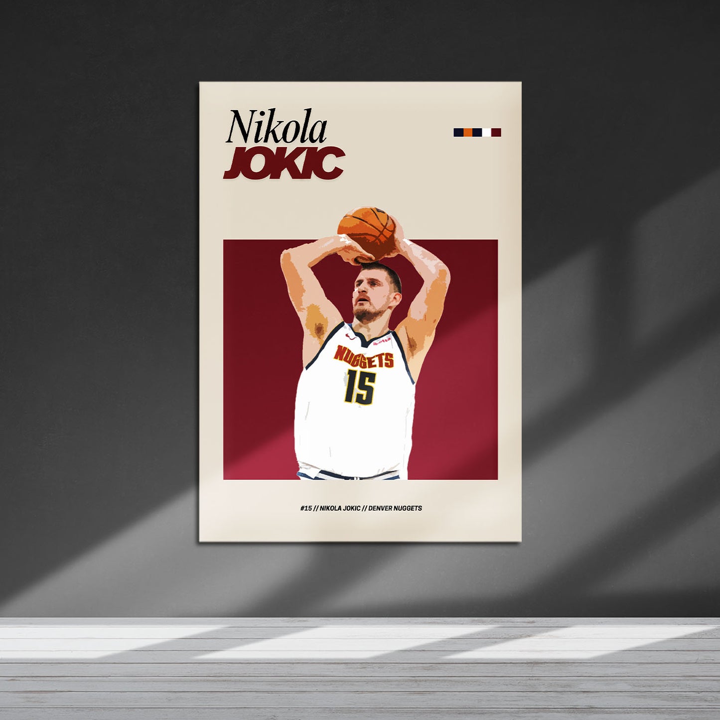 Flex Designs Metal Poster Nikola Jokic FlexM 5 x 7" Home Goods - Sports Metal Poster