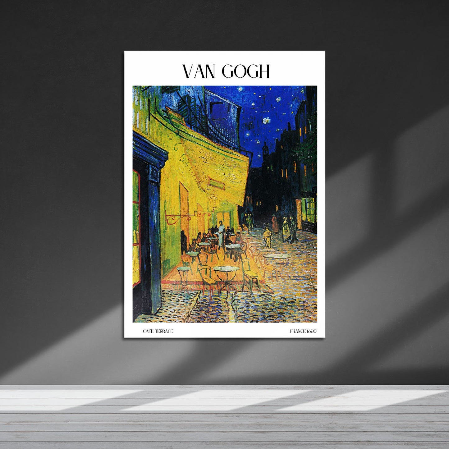 Flex Designs Metal Poster Cafe Terrace by Vincent Van Gogh 5 x 7" Home Goods - Artist Artwork Metal Poster