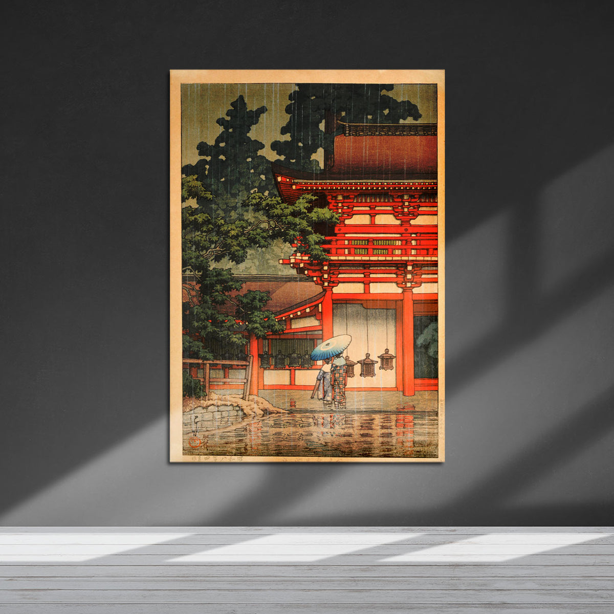 Flex Designs Metal Poster Kasuga Shrine in Nara by Kawase Hasui 5 x 7" Home Goods - Artist Artwork Metal Poster