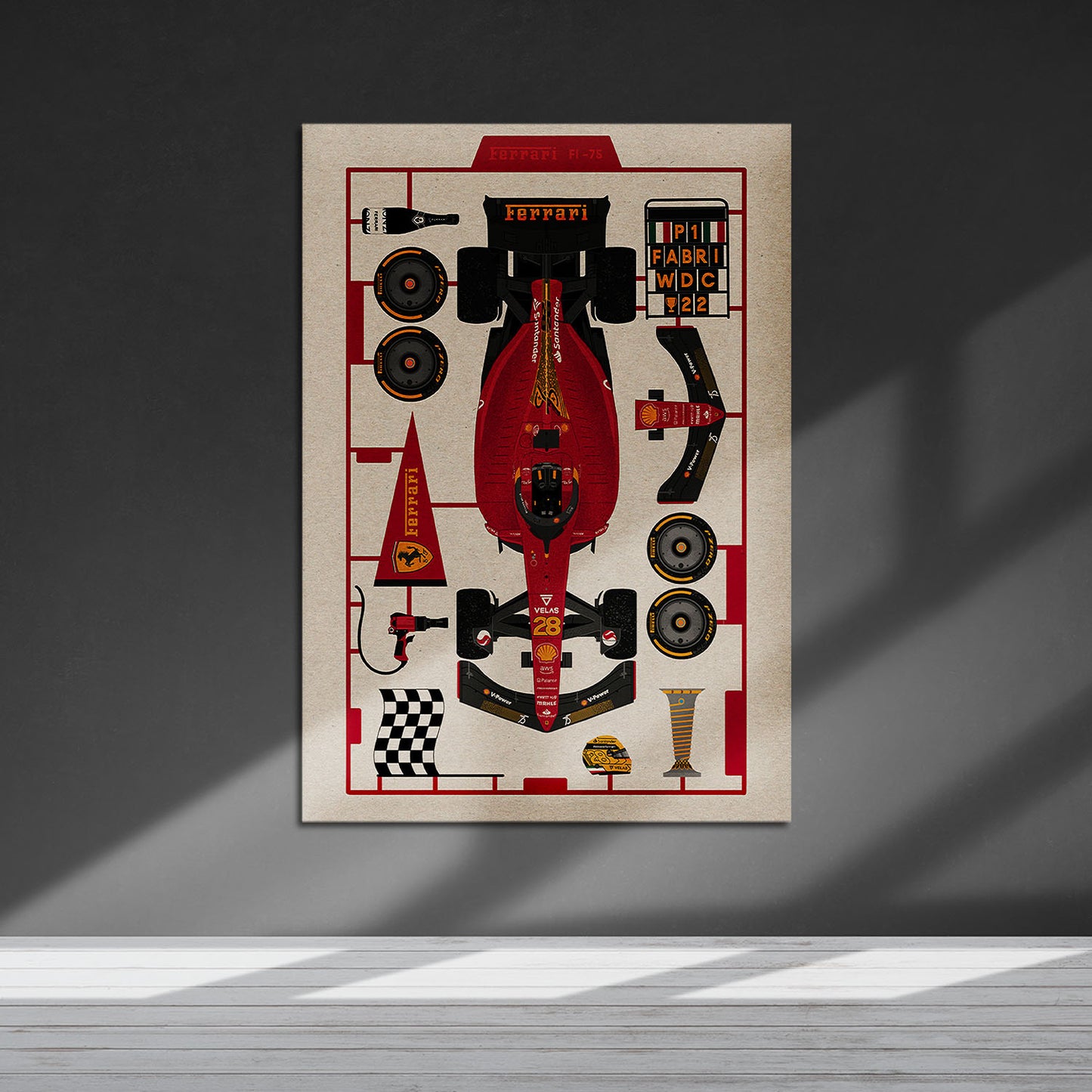 Flex Designs Metal Poster Formula One Car 5 x 7" Home Goods - Sports Metal Poster
