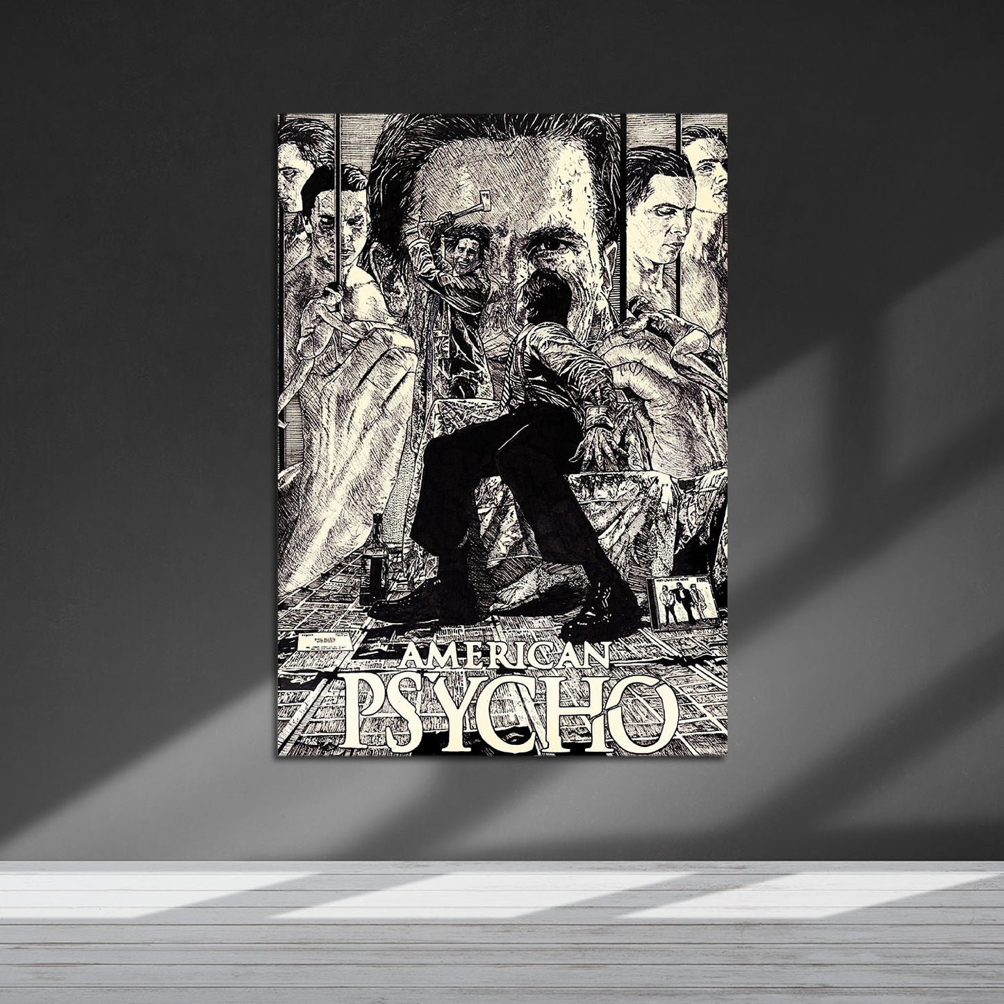 Flex Designs Metal Poster American Psycho Cartoon 5 x 7" Home Goods - Movie 2000 Movie Metal Poster