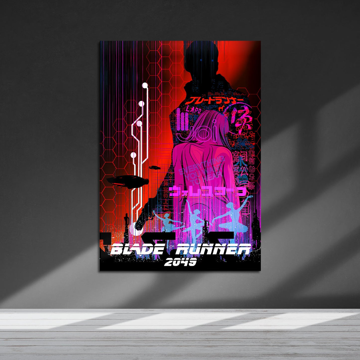 Flex Designs Metal Poster Blade Runner 2049 Neon 5 x 7" Home Goods - Movie 2017 Movie Metal Poster