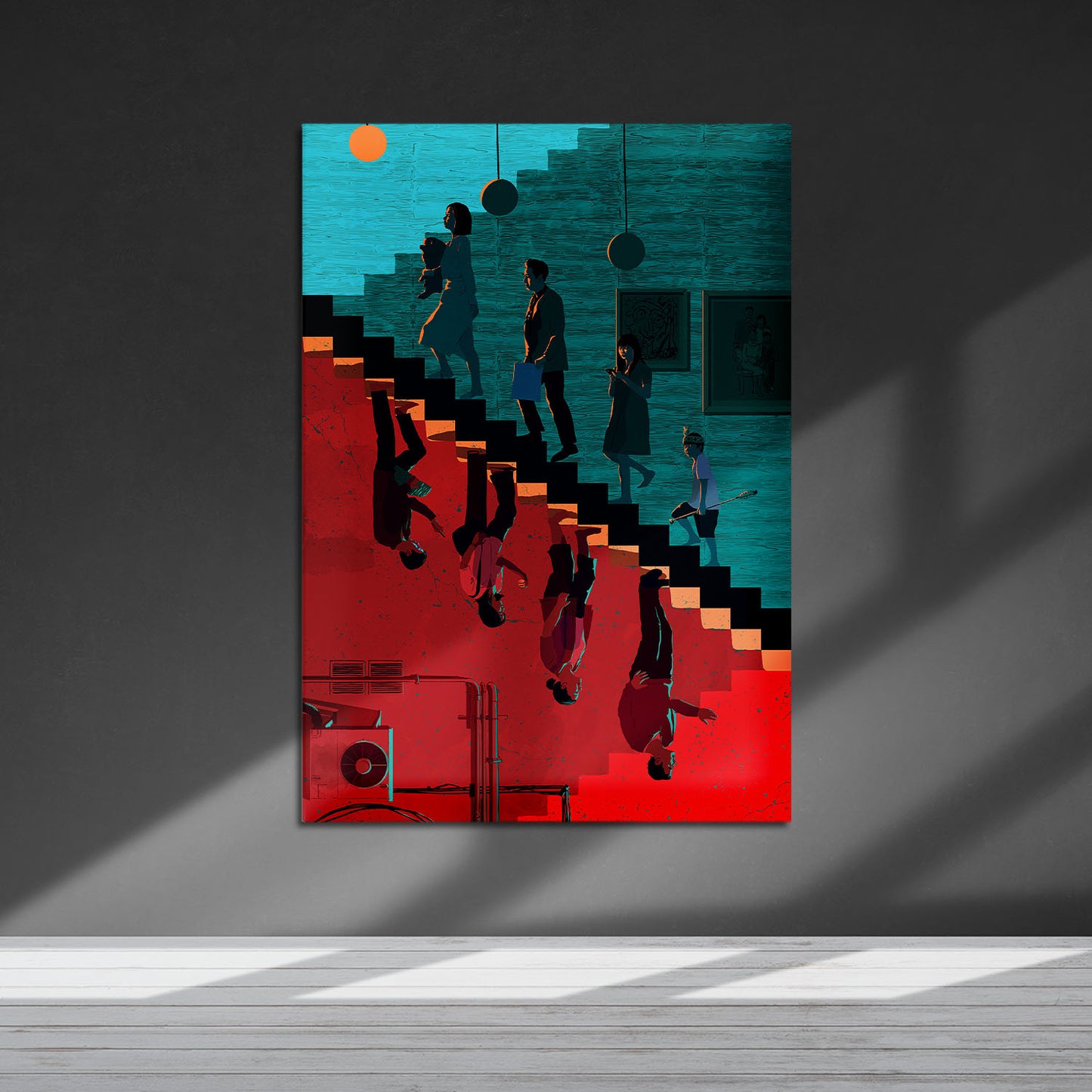 Flex Designs Metal Poster Parasite Cartoon 5 x 7" Home Goods - Movie 2019 Movie Metal Poster