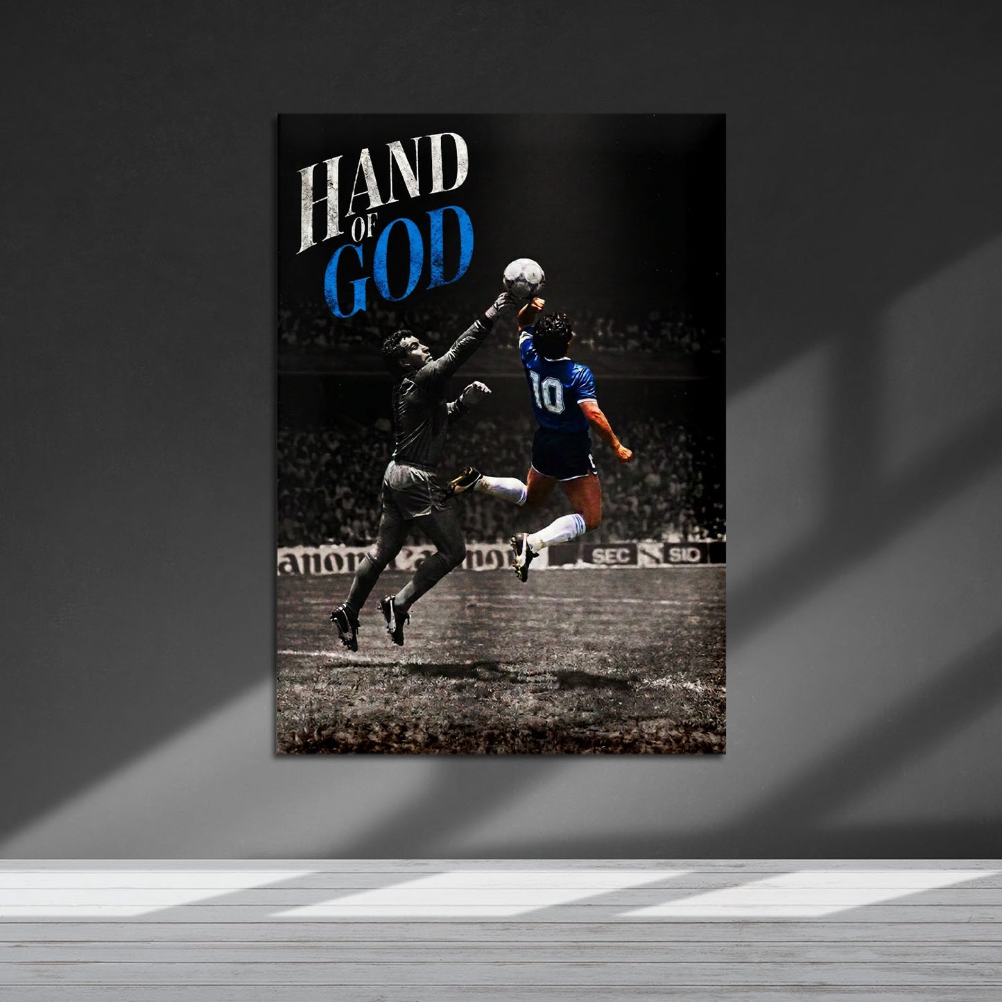 Flex Designs Metal Poster Diego Maradona Hand of God 5 x 7" Home Goods - Sports Metal Poster