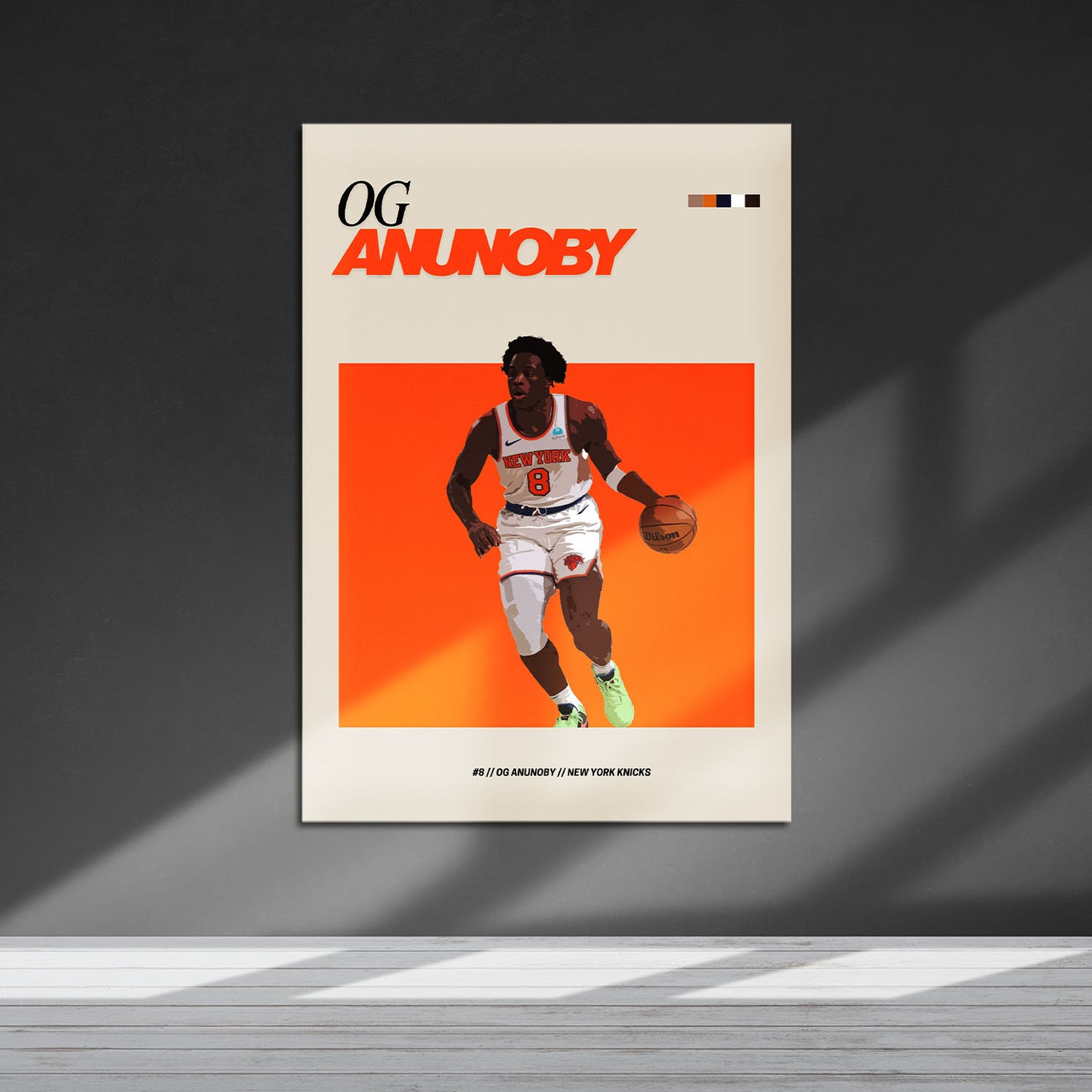 Flex Designs Metal Poster OG Anunoby NBA FlexM 5 x 7" Home Goods - Sports Metal Poster