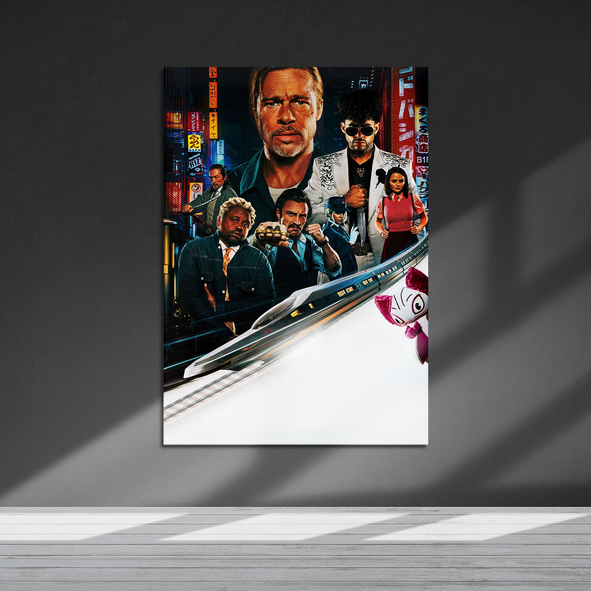 Flex Designs Metal Poster Bullet Train Sketch 5 x 7" Home Goods - Movie 2022 Movie Metal Poster