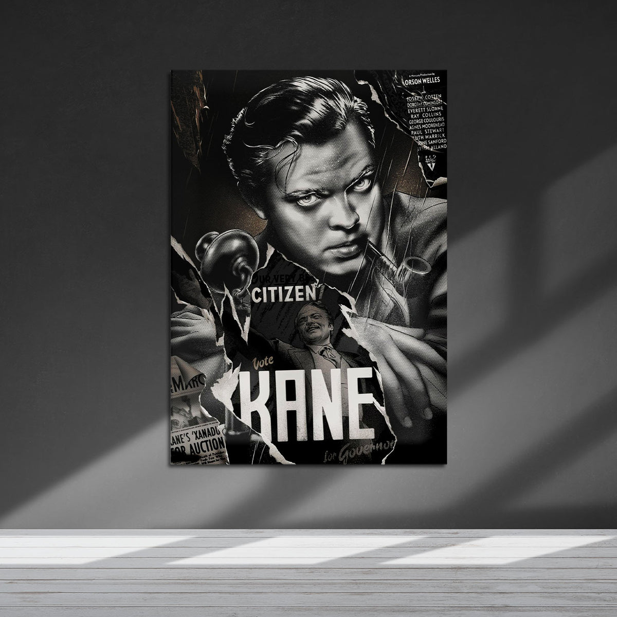 Flex Designs Metal Poster Citizen Kane Sketch 5 x 7" Home Goods - Movie 1941 Movie Metal Poster