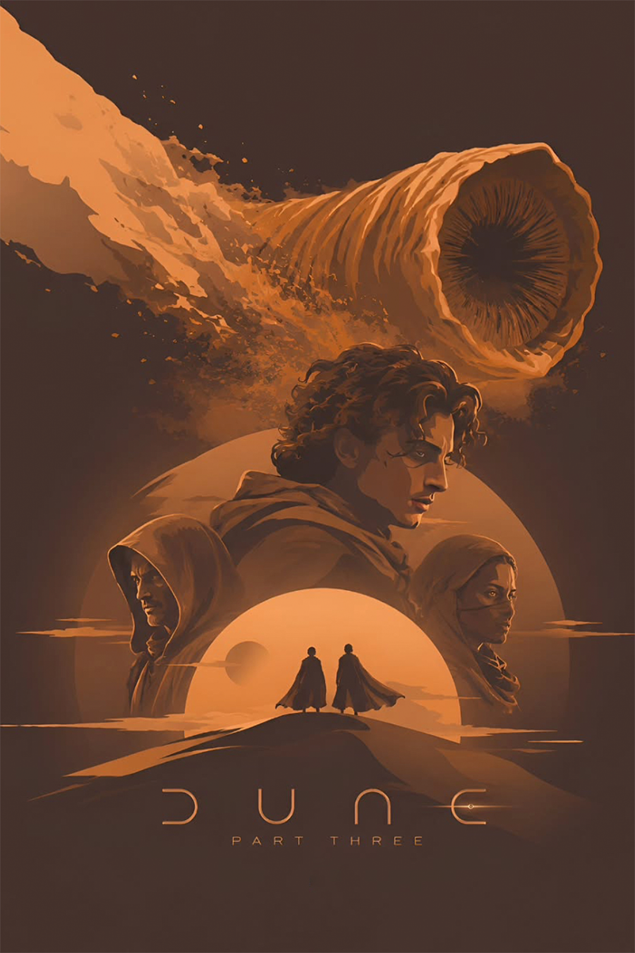 Flex Designs Metal Poster Dune Part Three Minimalist 11 x 17" Home Goods - Movie 2026 Movie Metal Poster