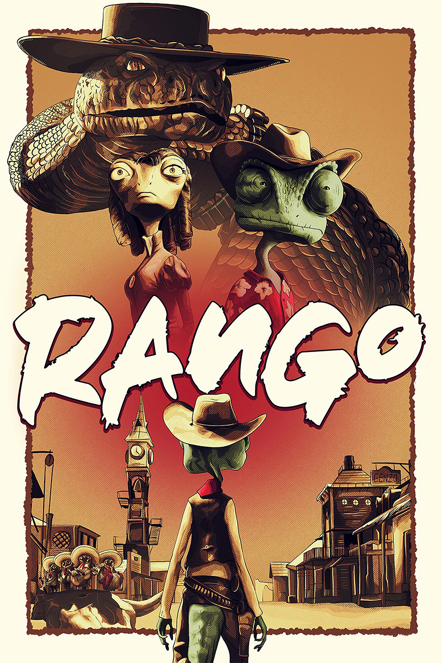 Flex Designs Metal Poster Rango 11 x 17" Home Goods - Movie 2011 Movie Metal Poster