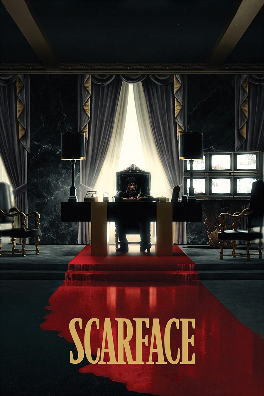 Flex Designs Metal Poster Scarface Theatrical 11 x 17" Home Goods - Movie 1983 Movie Metal Poster