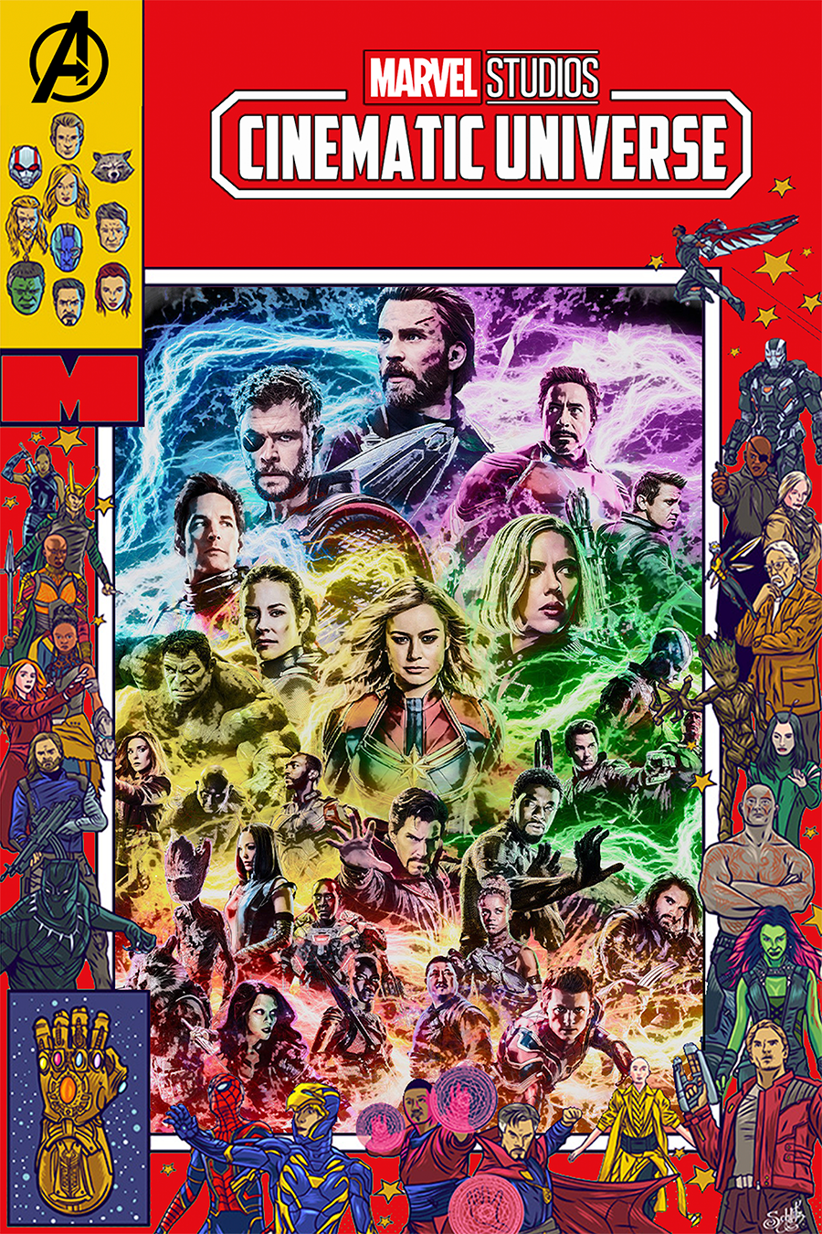 Flex Designs Metal Poster Marvel Cinematic Universe Comics 11 x 17" Home Goods - Movie 2008 Movie Metal Poster