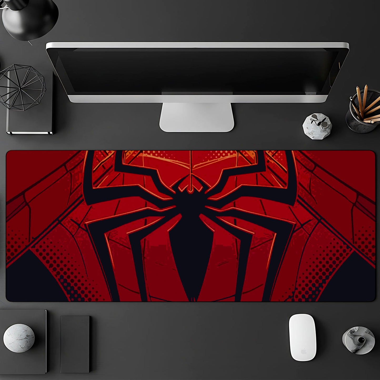 Flex Designs Mouse Pad Red Spiderman Symbol Gaming Mouse Pad Accessories - Superhero Marvel, Avengers Large Gaming Mouse Pad