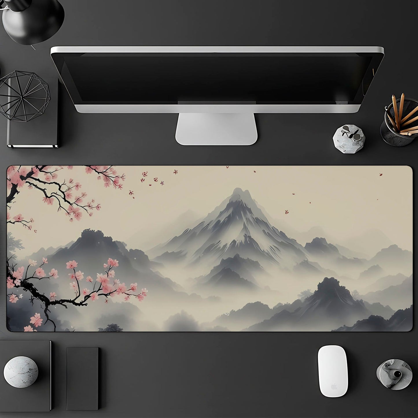 Flex Designs Mouse Pad Sakura Mountain Blossoms Gaming Mouse Pad Accessories - Artist  Large Gaming Mouse Pad