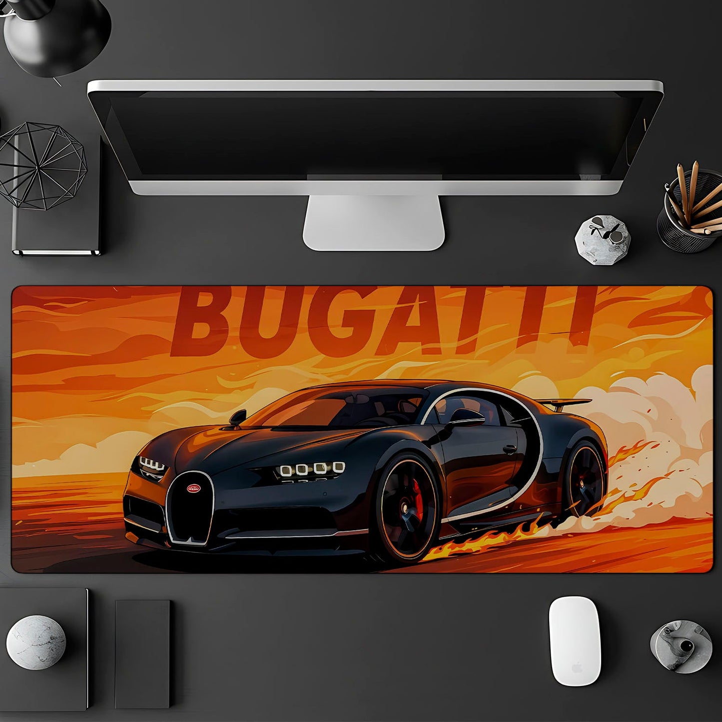 Flex Designs Mouse Pad Bugatti Hypecar Gaming Mouse Pad Accessories - Cars Supercar, Hype Car Large Gaming Mouse Pad