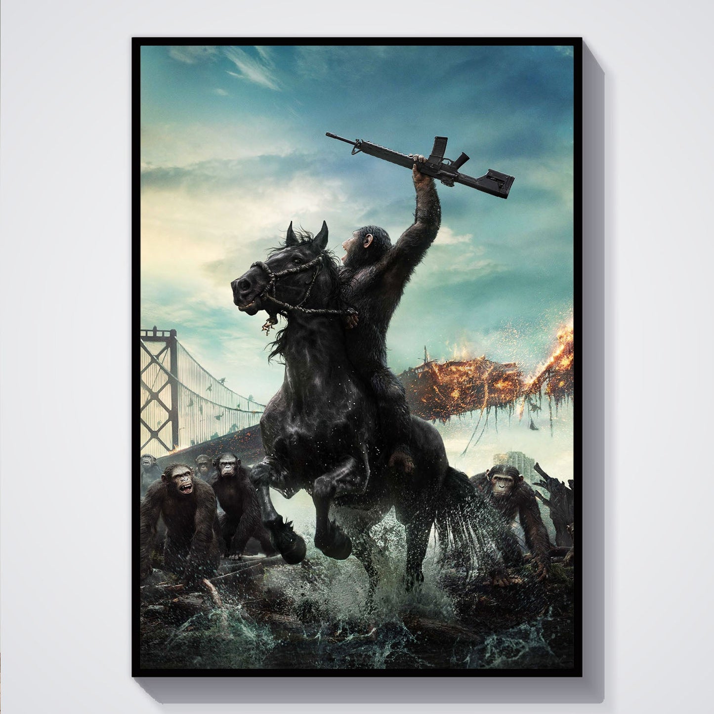 Flex Designs Poster Dawn of the Planet of the Apes Key Art 5 x 7" Home Goods - Movie 2014 Movie Poster