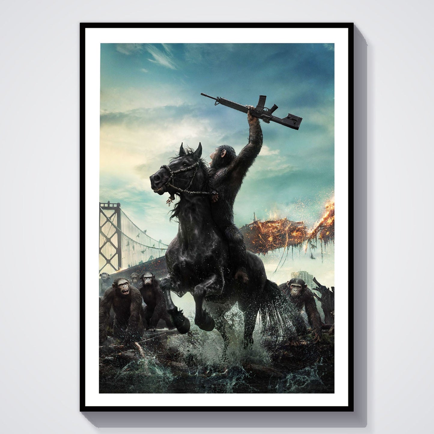Flex Designs Poster Dawn of the Planet of the Apes Key Art 8 x 10" Home Goods - Movie 2014 Movie Poster