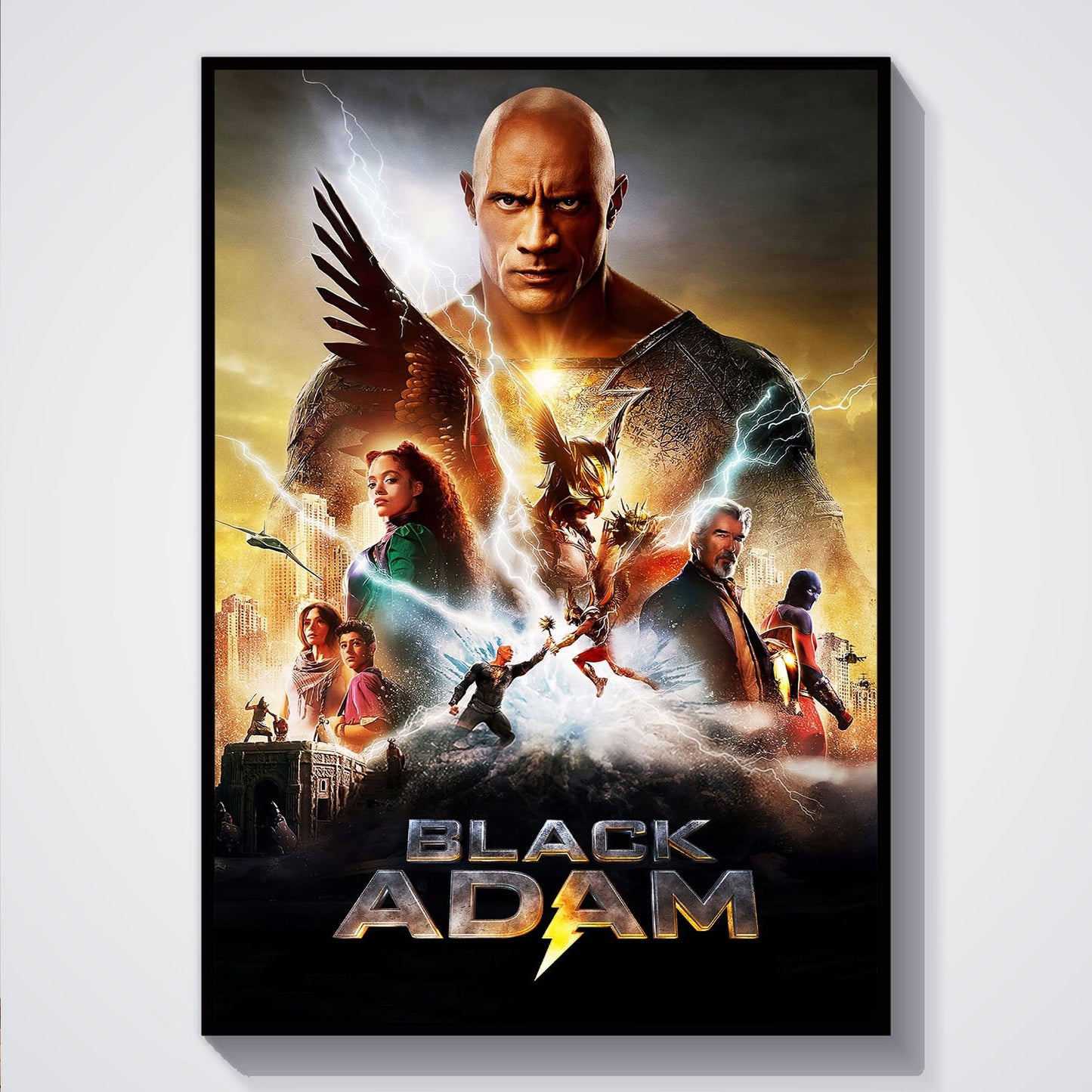 Flex Designs Poster Black Adam 5 x 7" Home Goods - Movie 2022 Movie Poster