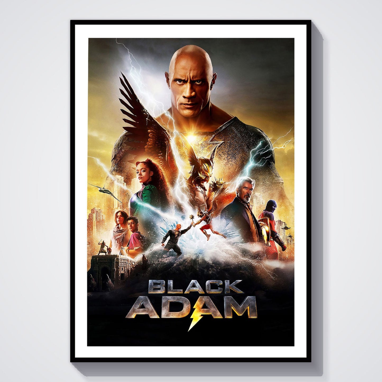 Flex Designs Poster Black Adam 8 x 10" Home Goods - Movie 2022 Movie Poster