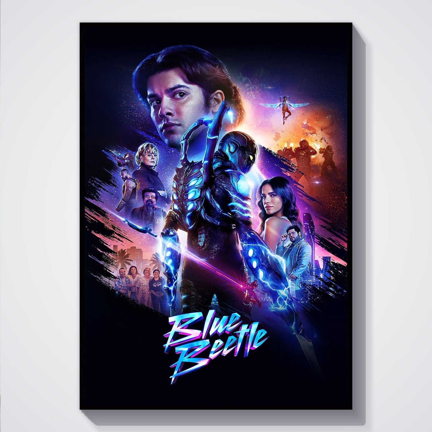Flex Designs Poster Blue Beetle 5 x 7" Home Goods - Movie 2023 Movie Poster