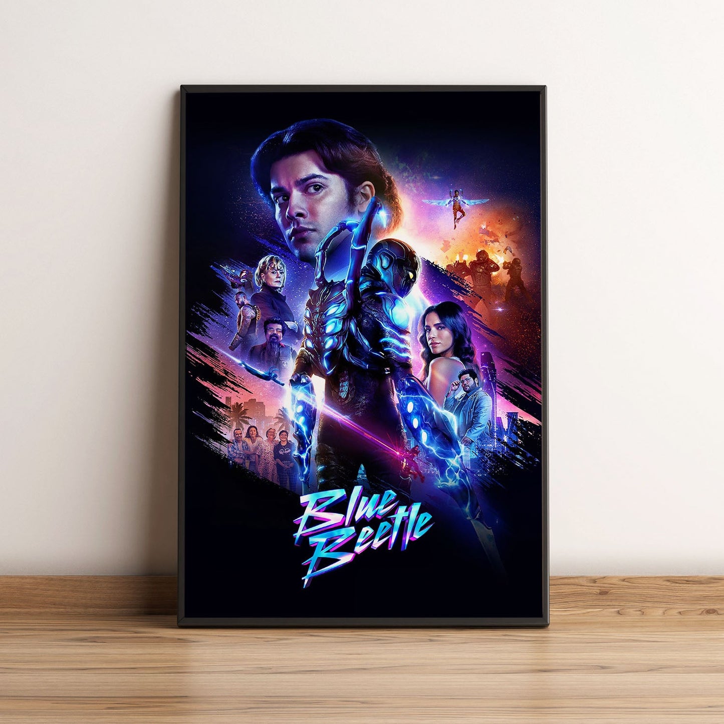 Flex Designs Poster Blue Beetle 5 x 7" Home Goods - Movie 2023 Movie Poster