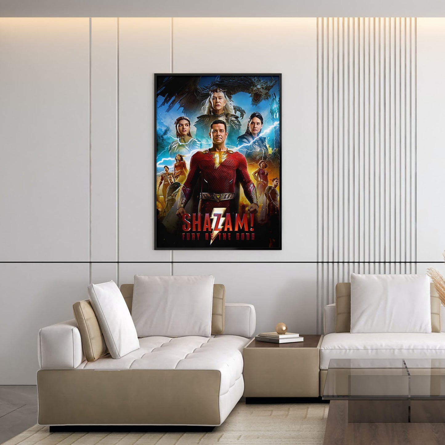 Flex Designs Poster Shazam Fury of the Gods 5 x 7" Home Goods - Movie 2023 Movie Poster