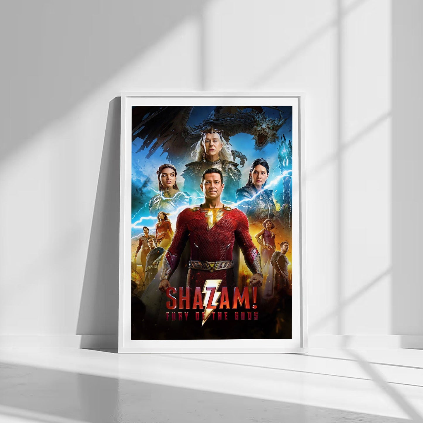 Flex Designs Poster Shazam Fury of the Gods 8 x 10" Home Goods - Movie 2023 Movie Poster