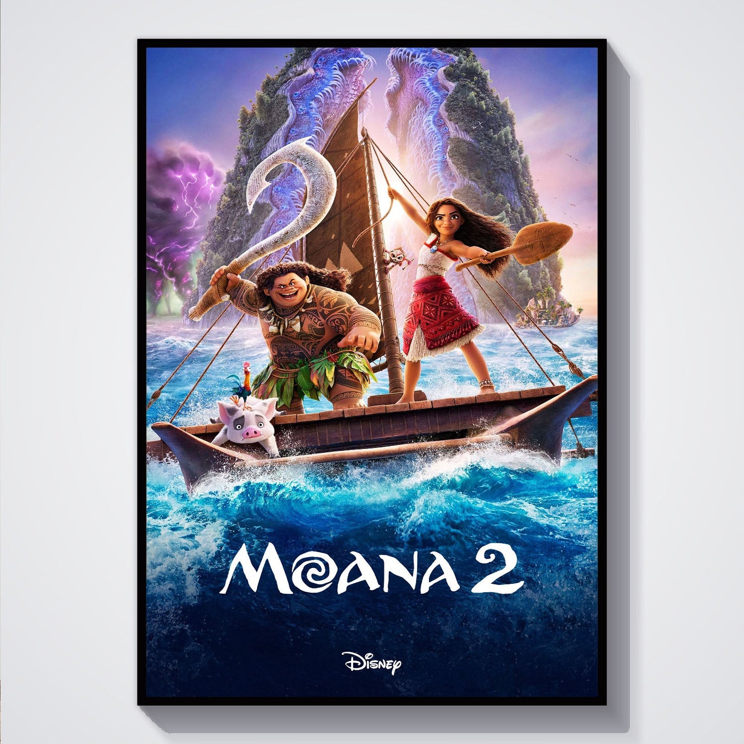 Flex Designs Poster Moana 2 5 x 7" Home Goods - Movie 2024 Movie Poster